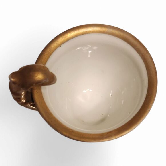 Antique Royal Vienna Cherub Angel Demitasse Cup – Gold Gilt, Burgundy & Green - Picture 9 of 12